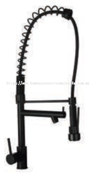 Flexible Hose Kitchen Pillar Sink Tap ( Mixer) - Black ( Codename : SWP-SS-MX-3303-B )