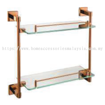 Double Glass Shelf - Rose Gold Series ( Codename : SWP-BF-7914-RG )