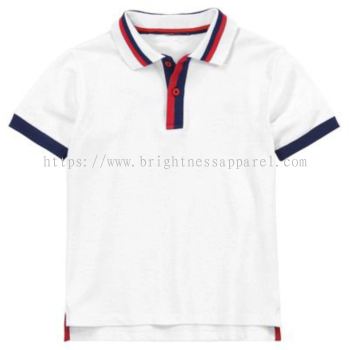 Brightness Apparel Kain Polo Lacoste Kanak-Kanak Dibuat Custom Made