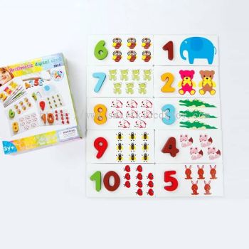 Learning Numbers Matching Puzzle Toy Montessori Educational Toy/Mainan Puzzle Belajar Nombor学习数字配对拼图玩具(Ready Stock)t017