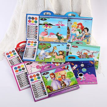 Cartoon Coloring Painting Crayon Watercolor Set 彩色套装-sg005