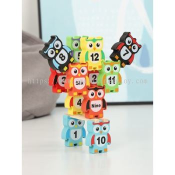 Owl Balancing Blocks Montessori Education Toy 猫头鹰平衡积木(ready stock)t002