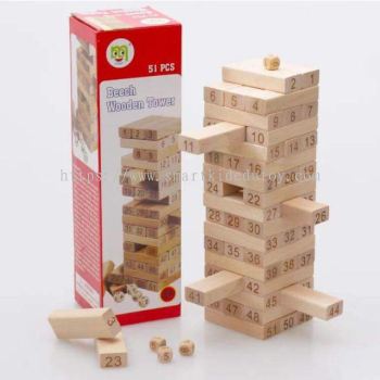 Wooden Jenga Game Tower Building Block Game�ľ������(Ready Stock)-t042
