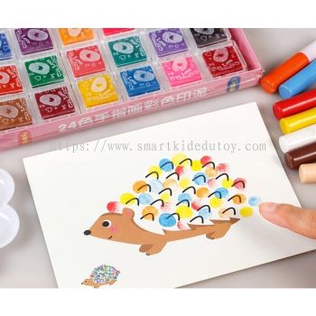 Washable DIY Ink Pad Stamp Finger Painting Coloring Drawing Finger Paint Art/Seni Lukisan Cap Jari/可水洗手指画印章涂色手工套装-AD007