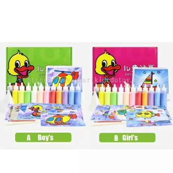 Sand Painting Art & Craft Set For Children/Set Seni Lukisan Pasir untuk Kanak-Kanak/儿童美术手工沙画艺术-AD001