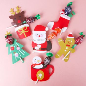 Christmas  Lollipop Candy Card Christmas Gift Chritmas Party Gift Christmas Doorgift Christmas Decoration Acessories