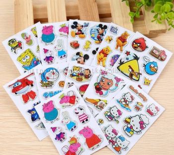 Cartoon Sticker Cartoon Bubble Sticker Bling Sticker (6x9cm)-1pc-sg009