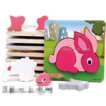 (Clear Stock)3D Wooden Puzzle 3D拼图-cs001