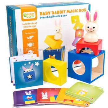 Montessori Wooden Baby Rabbit Magic Box Hode And Seek Bunny Game Early Learning Education Toy