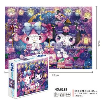 Sanrio 1000 Pieces Kuromi Melody Cinnamaroll Jigsaw Puzzle-T230