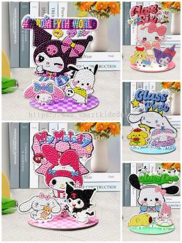 New Sanrio 3D DIY Diamond Art Kuromi Melody Cinnamall Pochacco Hello Kitty Art Craft Birthday Present Gift For Children-AD012