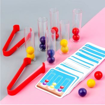 Montessori Clip Bead Test Tube Fine Motor Skill Hand Coordination Focus Ability Training Category Toy Set-T235