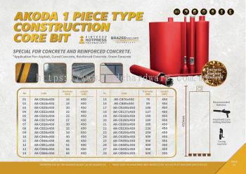 AKODA 1 PIECE TYPE CONSTRUCTION CORE BIT