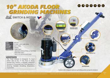 10" AKODA FLOOR GRINDING MACHINES