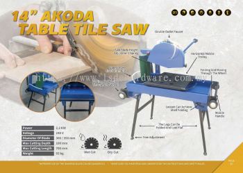 14" AKODA TABLE TILE SAW