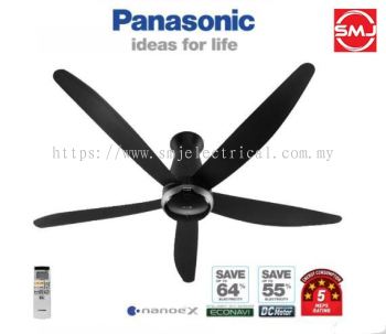 Panasonic F-M15ME 60" 5 Blades Nanoe X Ceiling Fan (Black)