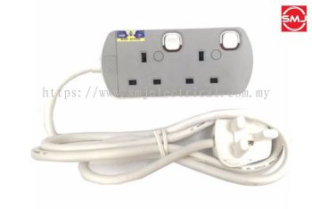 UMS 8213-N 13A 2 Gang Portable Socket Outlet (SIRIM Approved)