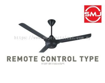 KDK K14XF-BK (56"/140cm) Remote Control Ceiling Fan (Black)