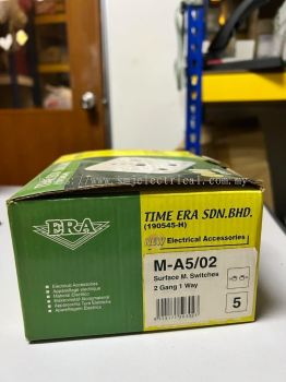 ERA M-A5/02 2 Gang 1 Way Metalclad Switch (JKR Approved)