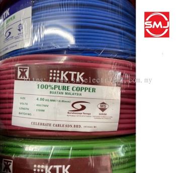 KTK 4mm PVC Cable (Blue)
