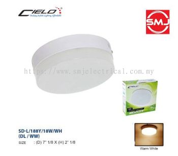 Cielo 7" 18W 3000k LED Surface Downlight (Round) (Warm White)
