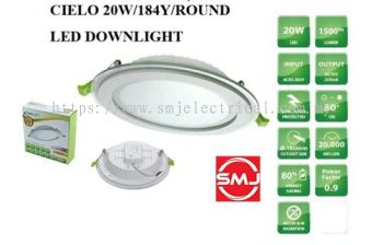 Cielo 8" 20W 3000k Glass LED Downlight (Round) (Warm White)