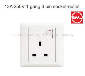 Chint NEW7-G42700/ NEW7 G42700 13A 1 Gang Switch Socket