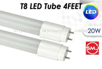 SMJ T8 4ft 20W 6500k LED Tube (Cool Daylight)