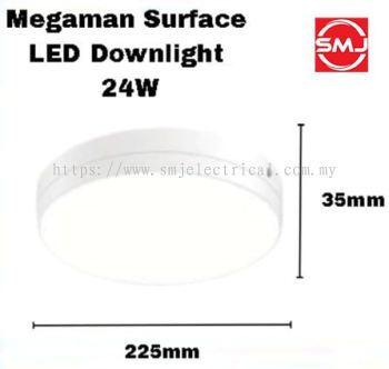 Megaman 8" 24W 4000k LED Surface Downlight (Round) (Cool White)