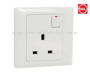 Schneider A3GN15_WE Affle Plus 13A Gang Switch Socket