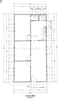 Premade House - 800 sq Ft (H-800) Design Layout Idea