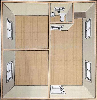 Premade House - 400 sq Ft (H-400) Design Plan Idea 