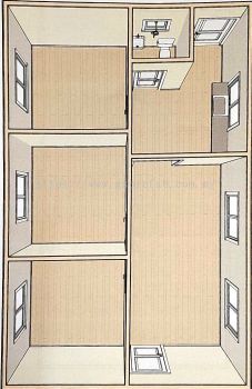 Prefab House - 600 sq Ft (H-600) Design Plan Idea