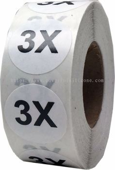 3X Size Label