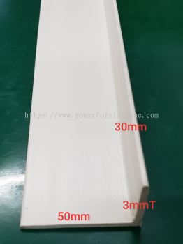 PVC L-Type Plastic Angle 30 x 50 x 3mmT 