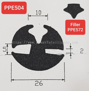 Window Glazing Rubber Extrusions Seal PPE504