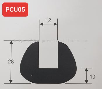 Capping U Rubber Extrusions PCU05