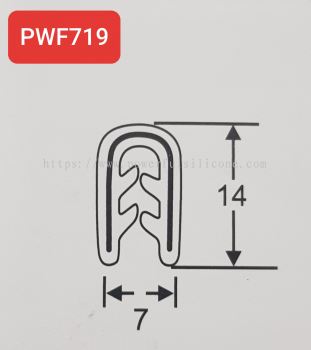 EPDM Pinchwelds U Door Seal PWF719