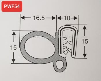 Car Door Seal PWF54 EPDM Rubber