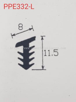 Glass Window Rubber Seal Strip PPE332-L