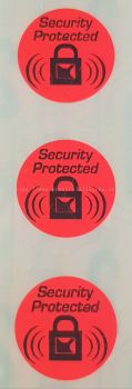 METO Label Security Protected Dia 20mm Fluorescet Pink