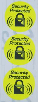 METO Label Security Protected Dia 26mm Fluorescet Yellow