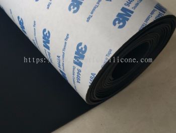 Black Rubber Sheet With 3M Adhesive Tape