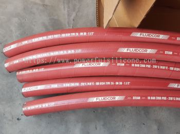 FLUIDCOR High Temperature Steam Hose Red 1.5in