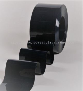 PVC Curtain Strip Solid Black