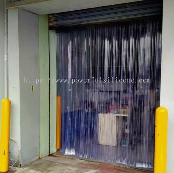 Rib PVC Clear Strip Curtains Installation