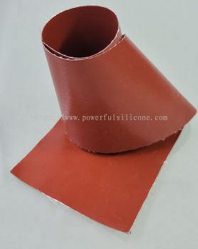 Red Silicone Rubber Fabric Coated