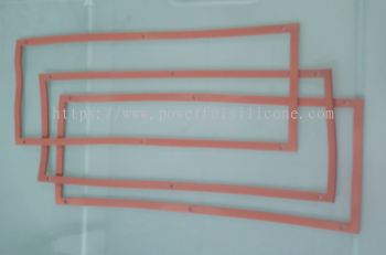 Silicone Sponge Gasket Red