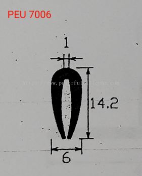 U Profile Rubber Edge Seal PEU 7006