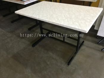 120x75cm Marble Light Table Top with H Leg